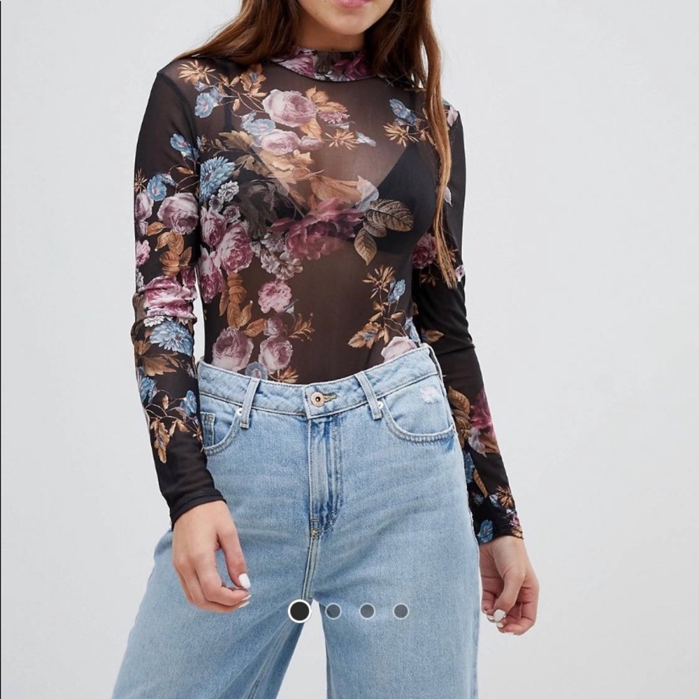 Floral Mesh Bodysuit